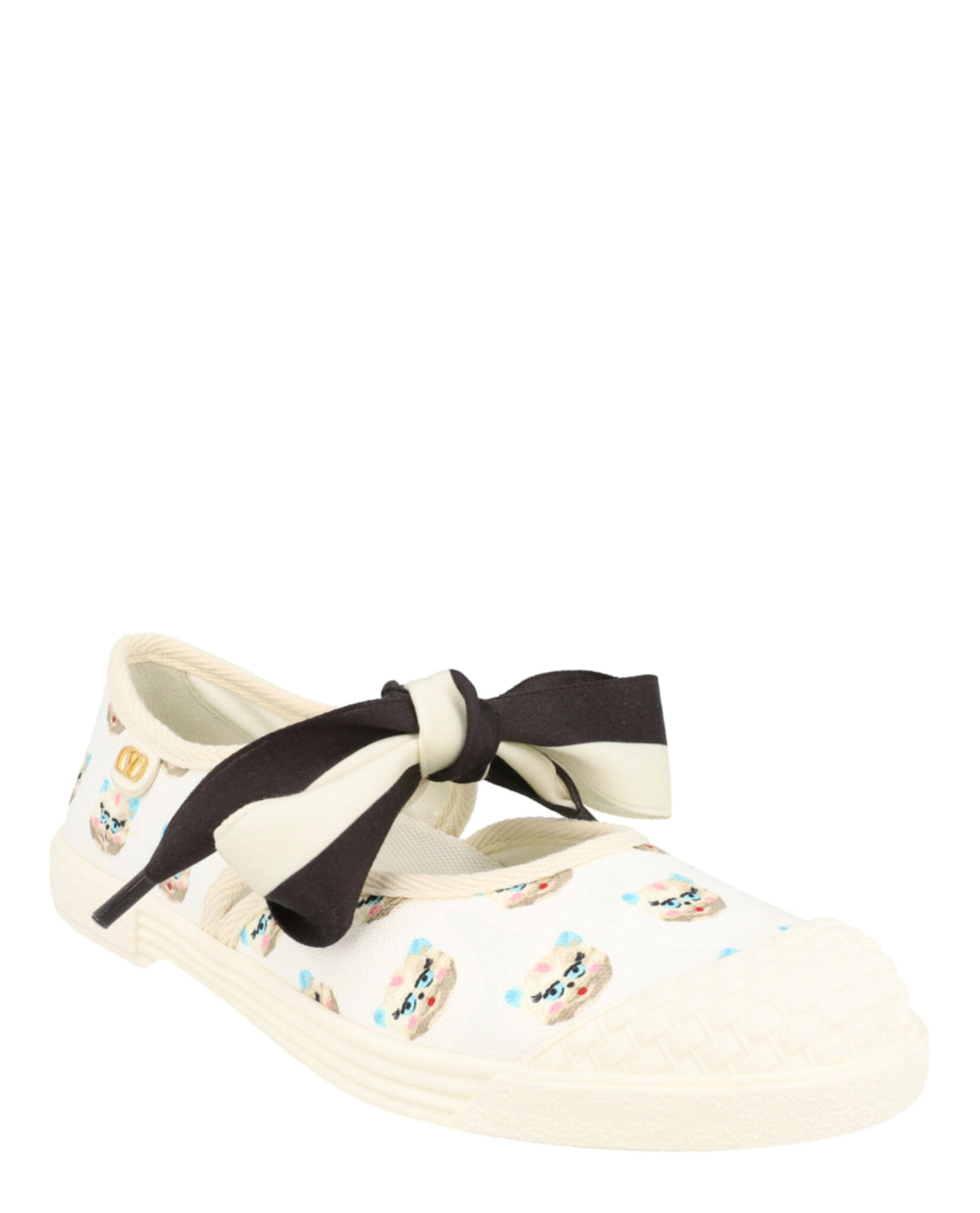 Valentino Valentino Womens Cat Print Bay By Bay Ballerina Sneakers