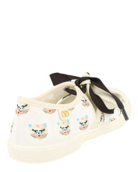 Valentino Valentino Womens Cat Print Bay By Bay Ballerina Sneakers