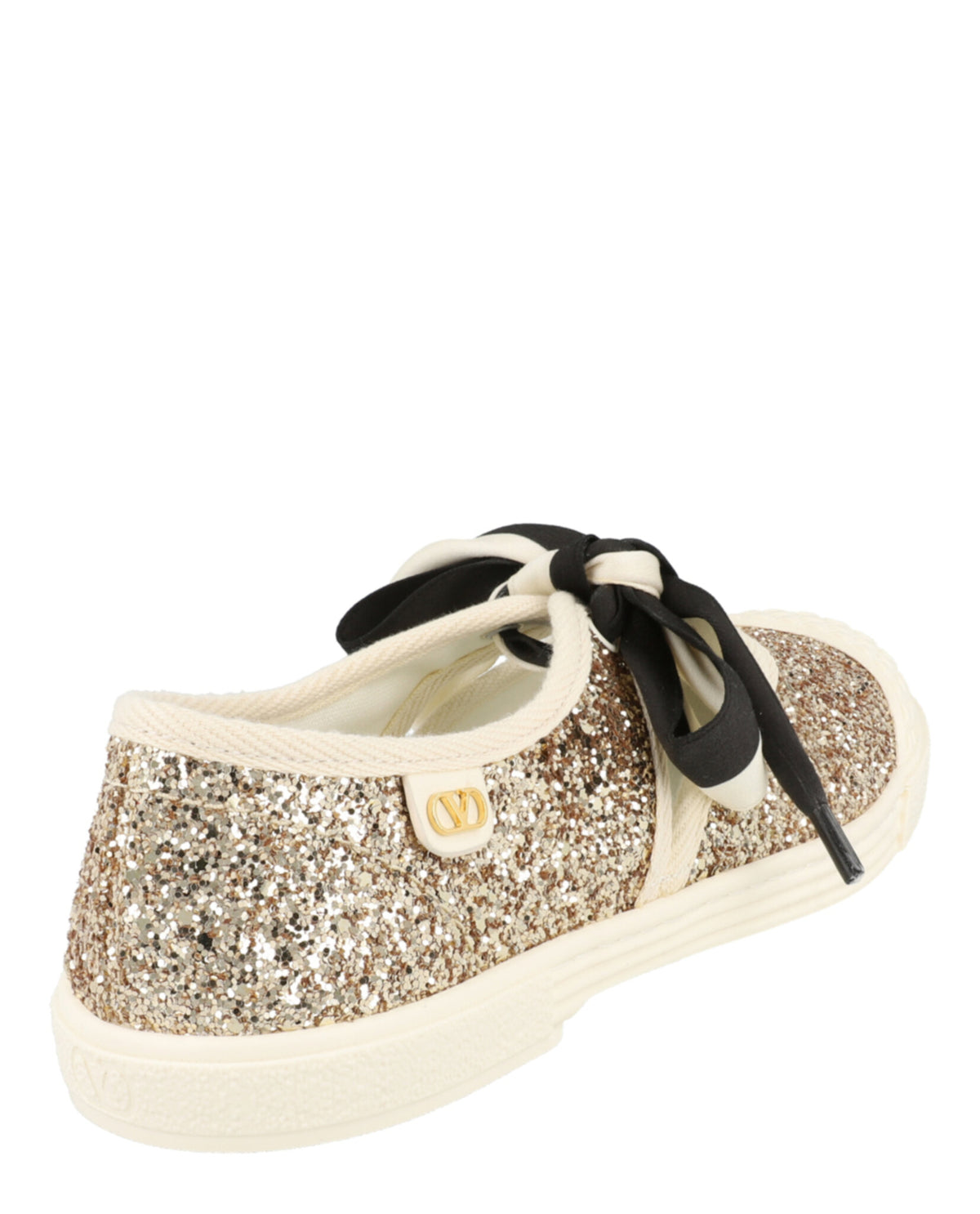 Valentino Womens Glitter Bay By Bay Ballerina Sneakers