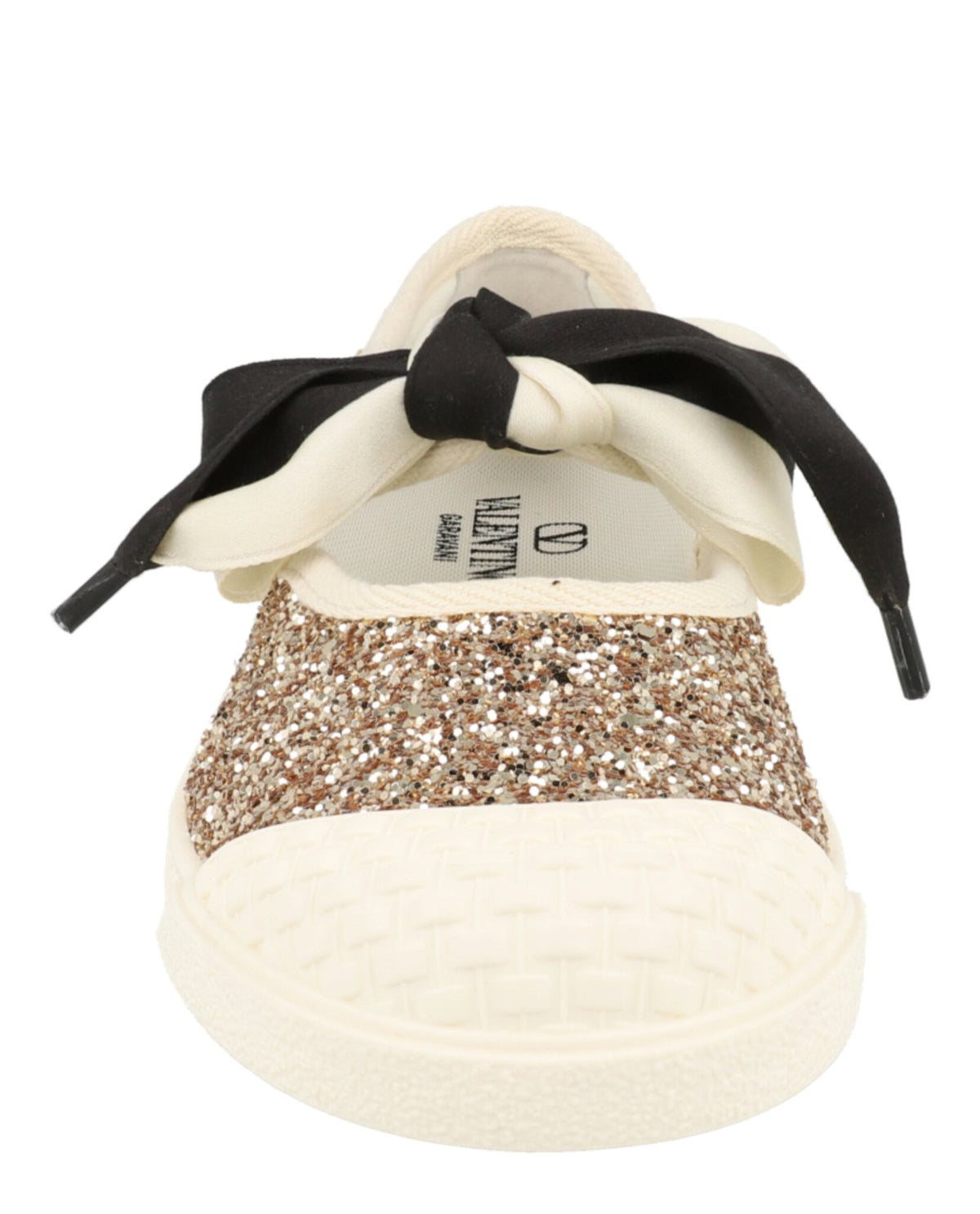 Valentino Womens Glitter Bay By Bay Ballerina Sneakers