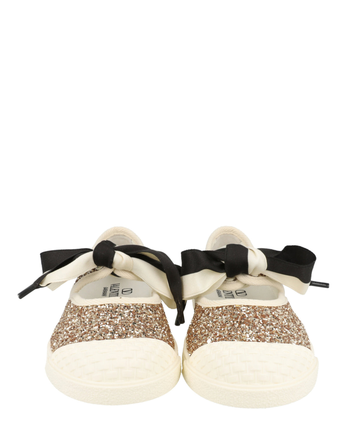 Valentino Womens Glitter Bay By Bay Ballerina Sneakers