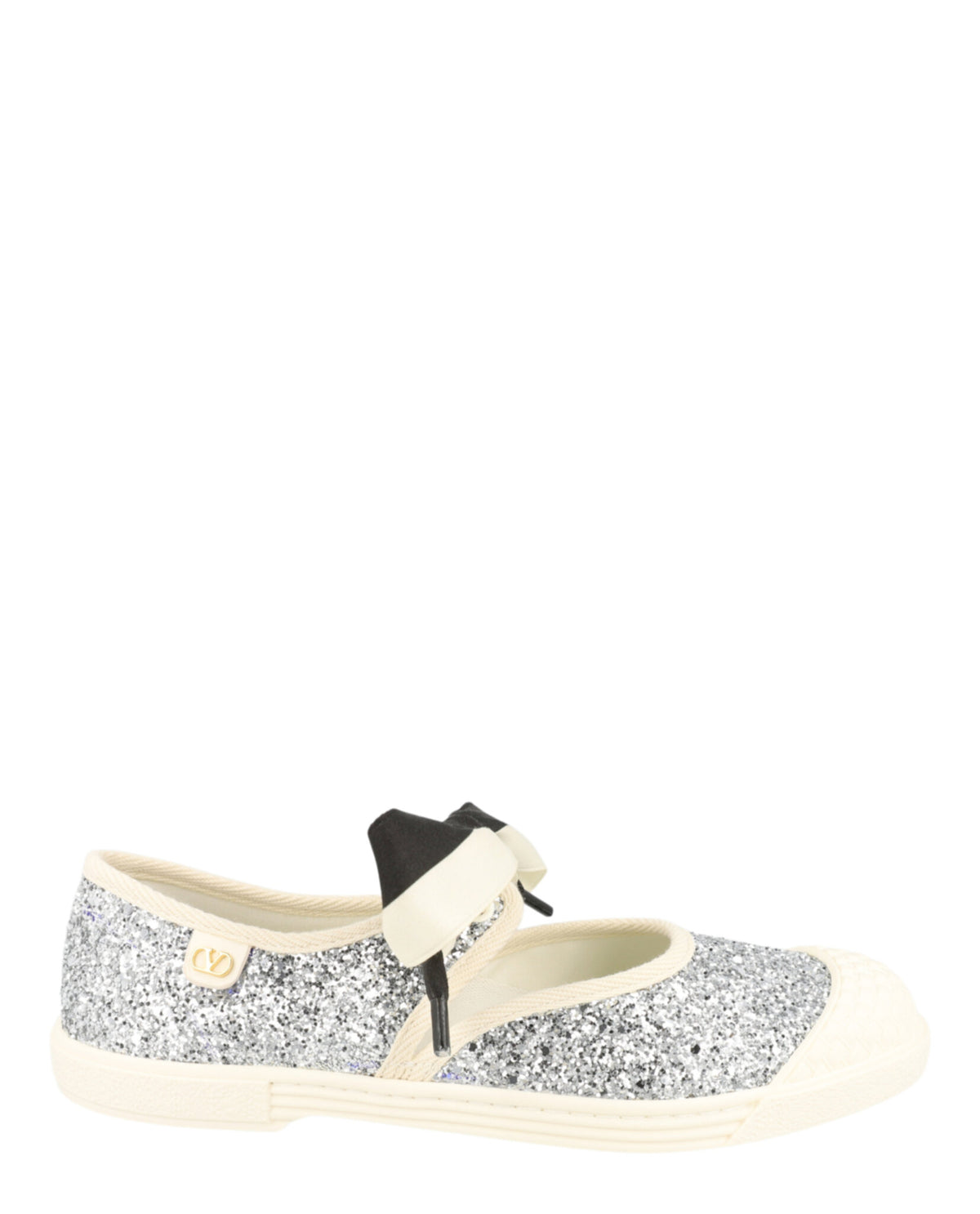 Valentino Valentino Womens Bay By Bay Glitter Ballerina Sneakers