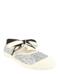 Valentino Valentino Womens Bay By Bay Glitter Ballerina Sneakers