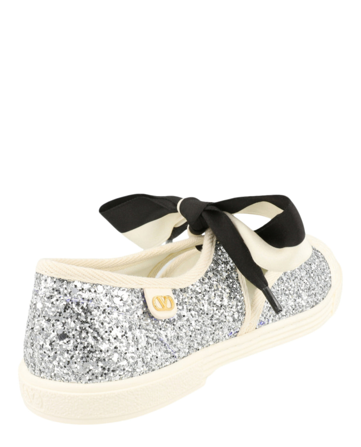 Valentino Valentino Womens Bay By Bay Glitter Ballerina Sneakers