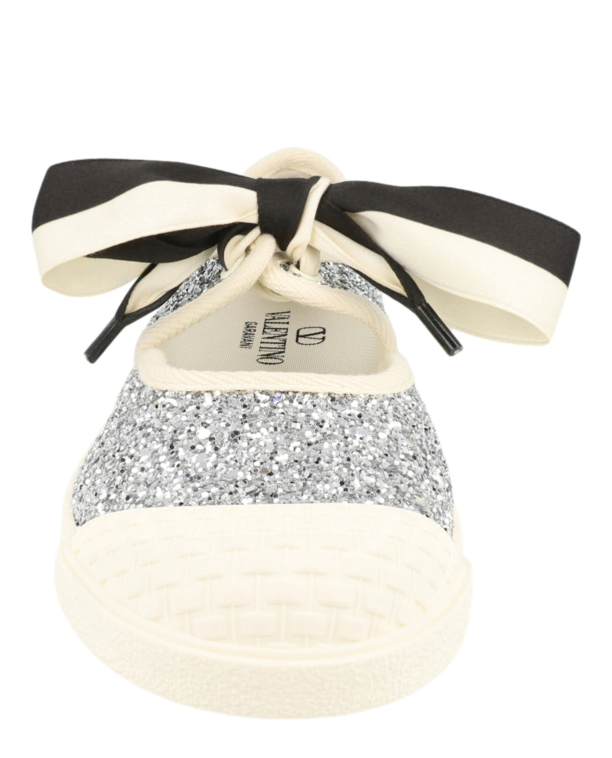 Valentino Valentino Womens Bay By Bay Glitter Ballerina Sneakers