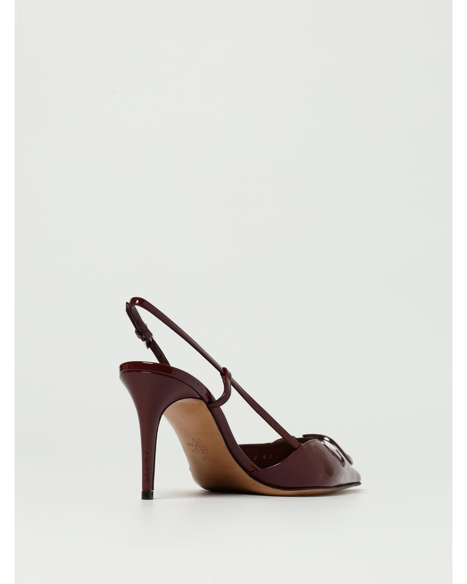 Valentino Garavani PointedToe Patent Leather Pumps Women Burgundy