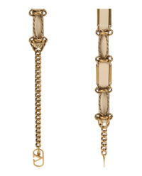 Valentino Valentino Womens Chain-Link Leather Belt