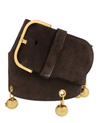 Valentino Valentino Womens Wide Suede Belt