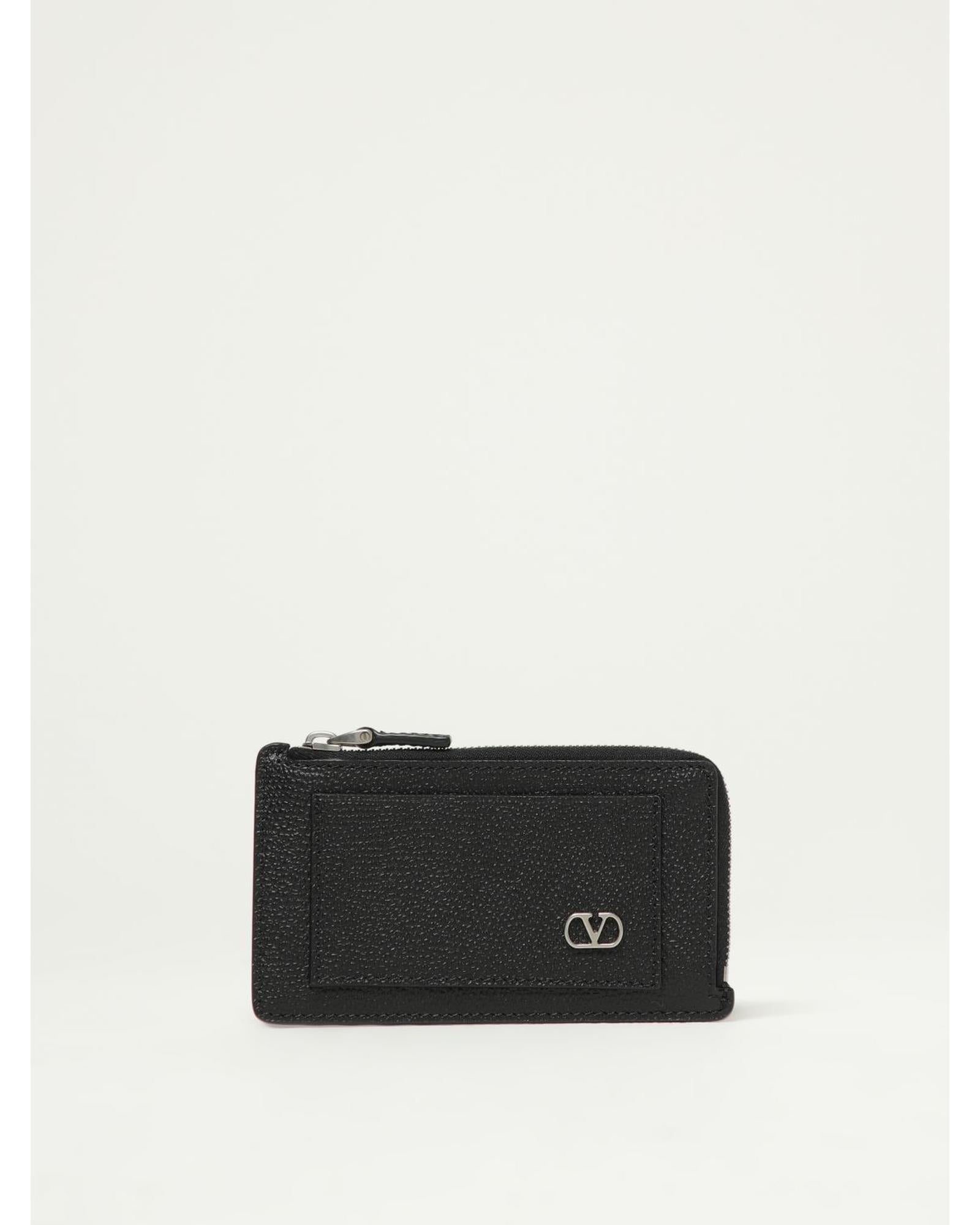Valentino Garavani Wallet with Logo Men Black Wallets