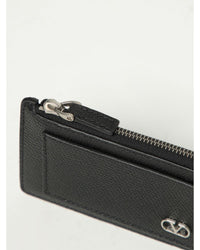 Valentino Garavani Wallet with Logo Men Black Wallets