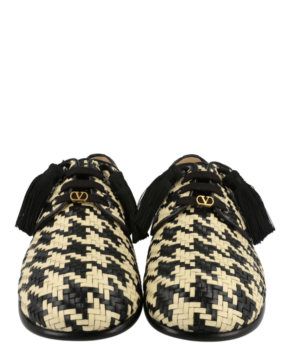 Valentino Valentino Mens MJ Blues Woven Leather Derby Shoes