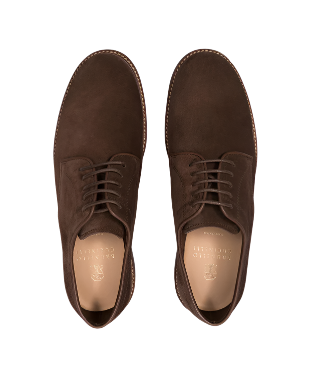 Brunello Cucinelli Mens Dress Shoes In Dark Brown