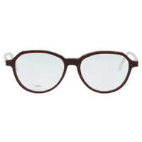 Loewe Eyeglasses Round Full Rim, Brick Frame and Clear Demo Lenses Lens LW50010U068