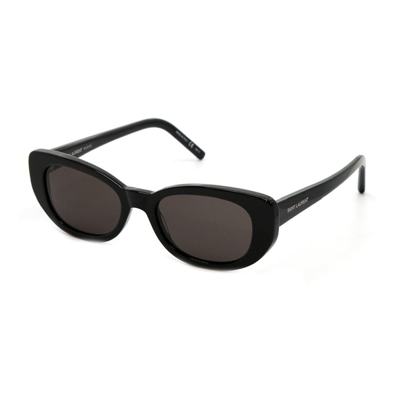 Saint Laurent Sunglasses Cat Eye Full Rim, Shiny Black Frame and Black Lens SL316BETTY001