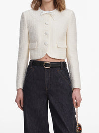 Self-portrait Self-Portrait Women Boucle Lace Collar Jacket