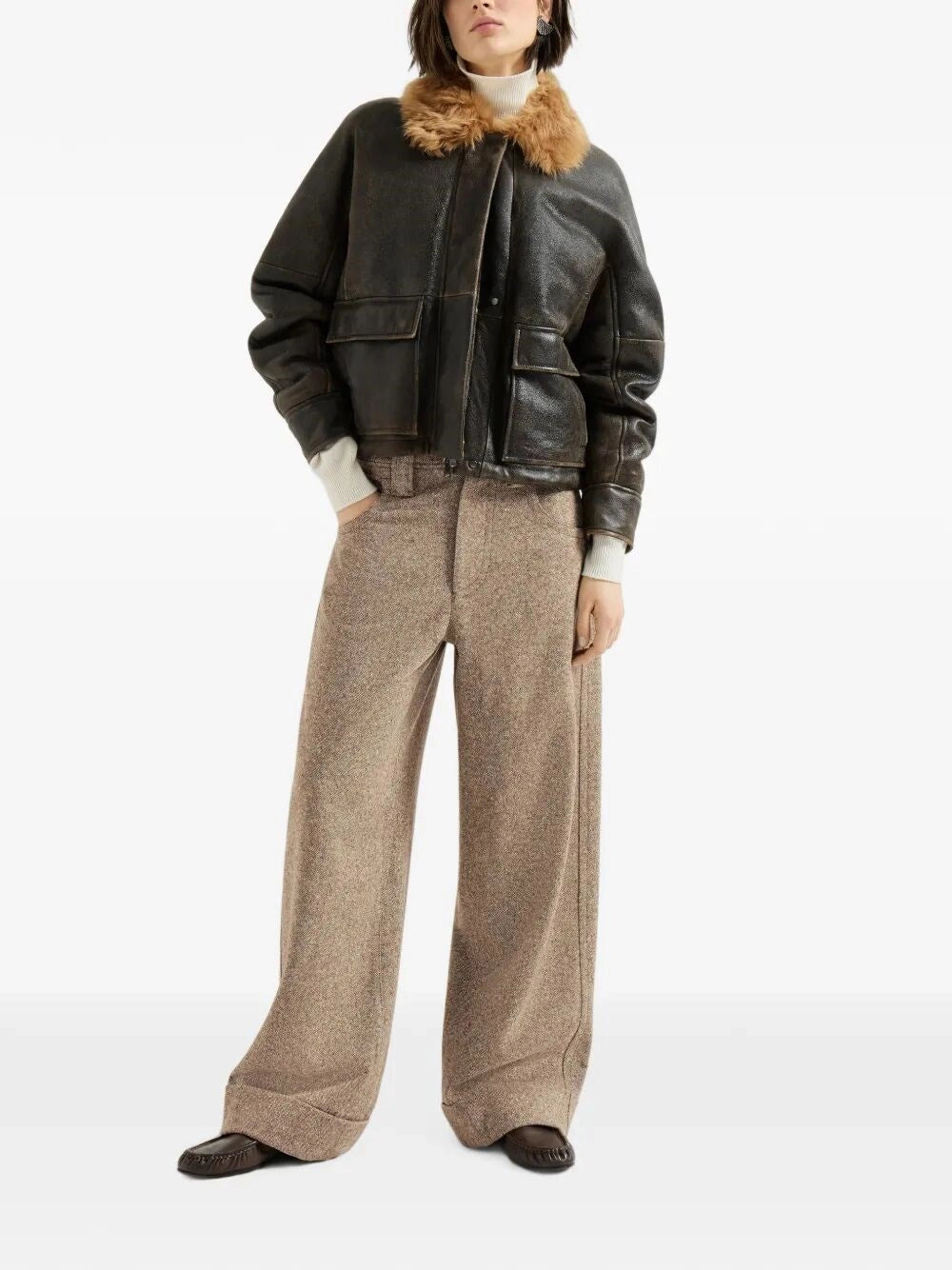 Brunello cucinelli Brunello Cucinelli Women Donegal Five-Pocket Baggy Trousers