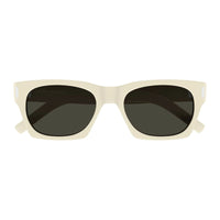 Saint Laurent Sunglasses Square Full Rim, Transparent Frame and Green Lens SL402008