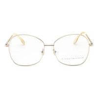 Victoria Beckham Eyeglasses Butterfly Full Rim, Light Gold Frame and Clear Demo Lenses Lens VB220715