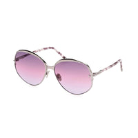 Tom Ford Sunglasses Round Full Rim, Ruthenium Frame and Violet Gradient Lens FT091314Z