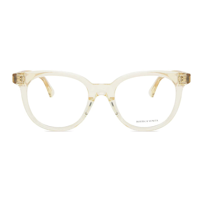 Bottega Veneta Eyeglasses Butterfly Full Rim, Havana Frame and Clear Demo Lenses Lens BV1020O002