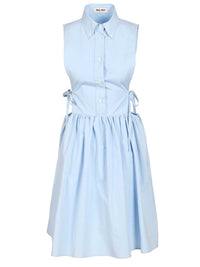 Miu Miu Women Sleeveless Poplin Dress