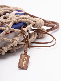 Prada Women ``Prada Noué` Cotton And Leather Handbag