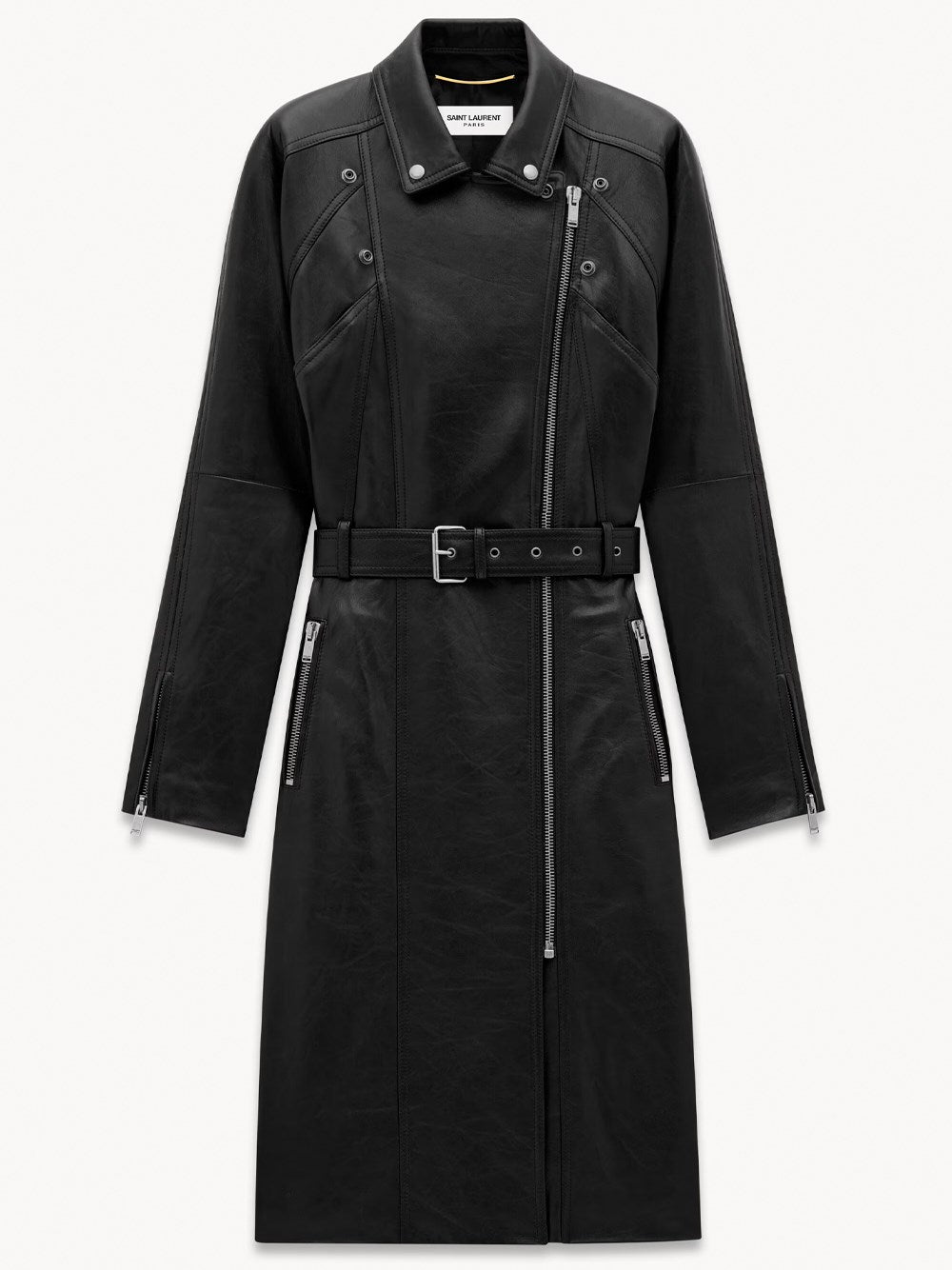 Saint Laurent Women Leather Coat