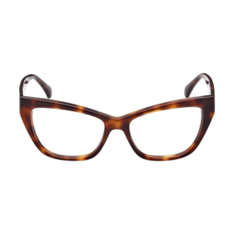 Max Mara Max Mara Eyeglasses Square Full Rim, Shiny Black Frame and Clear Demo Lens Lens MM5053005