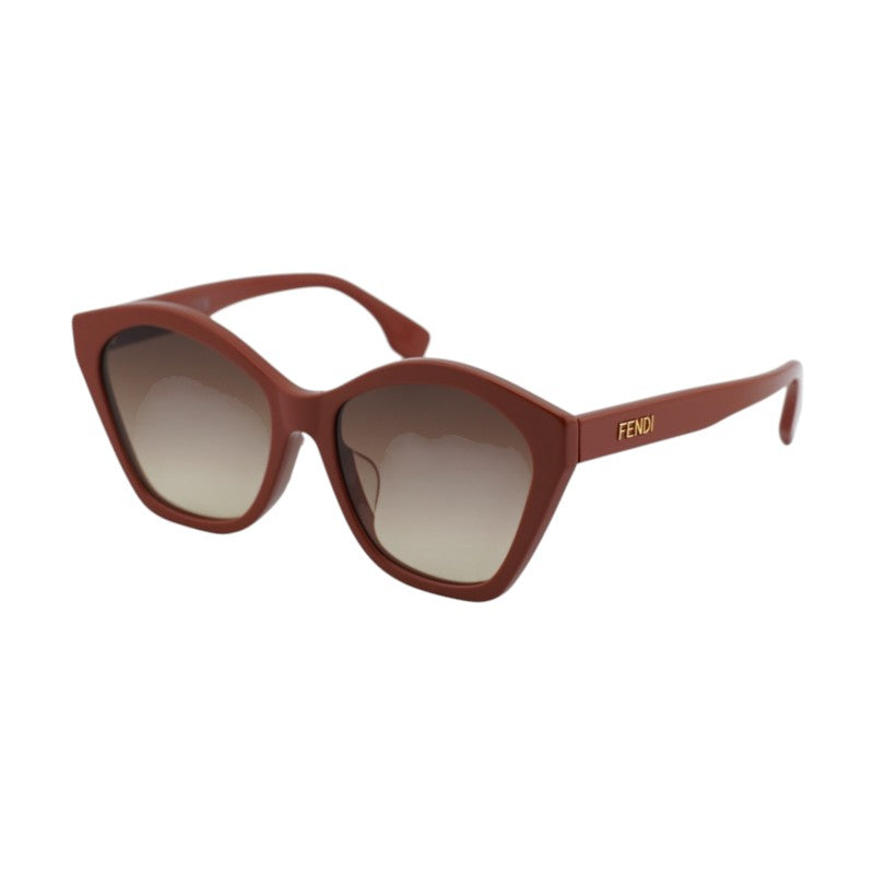 Fendi Fendi Sunglasses Square Full Rim, Red Frame and Brown Gradient Lens FE40175F66F