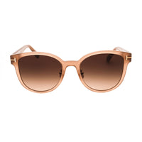 Tom Ford Sunglasses Oval Full Rim, Shiny Light Brown Frame and Brown Gradient Lens FT1137-K45F