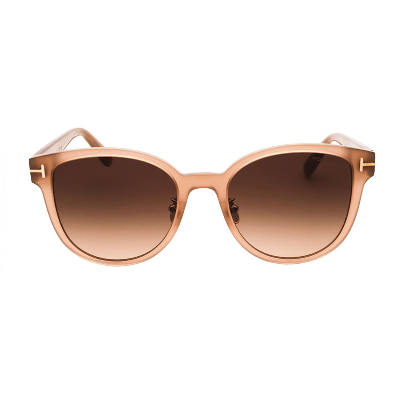 Tom Ford Sunglasses Oval Full Rim, Shiny Light Brown Frame and Brown Gradient Lens FT1137-K45F