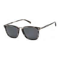 Salvatore Ferragamo Salvatore Ferragamo Sunglasses Rectangle Full Rim, Striped Grey Frame and Blue Grey Lens SF910S003
