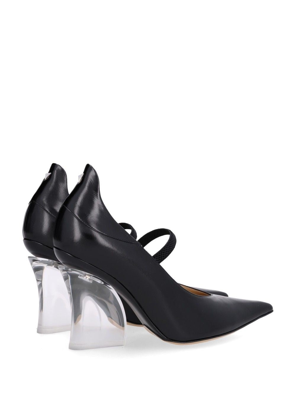 Fendi Fendi Women Leather Pumps With Transparent Heel