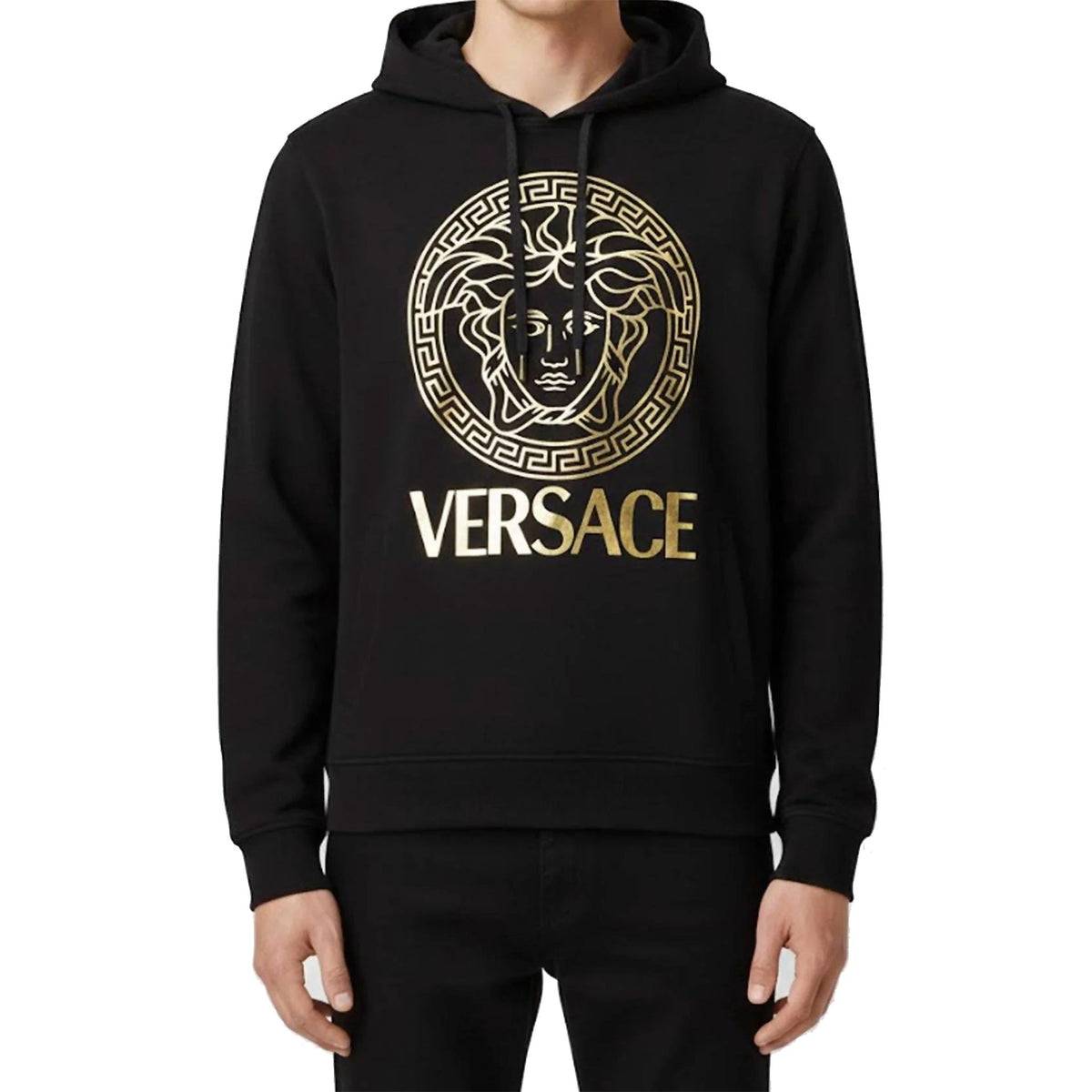 Versace Versace Gold Medusa Logo Hoodie Men