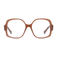 Loewe Eyeglasses Square Full Rim, Shiny Red Frame and Clear Demo Lens Lens LW50051I066