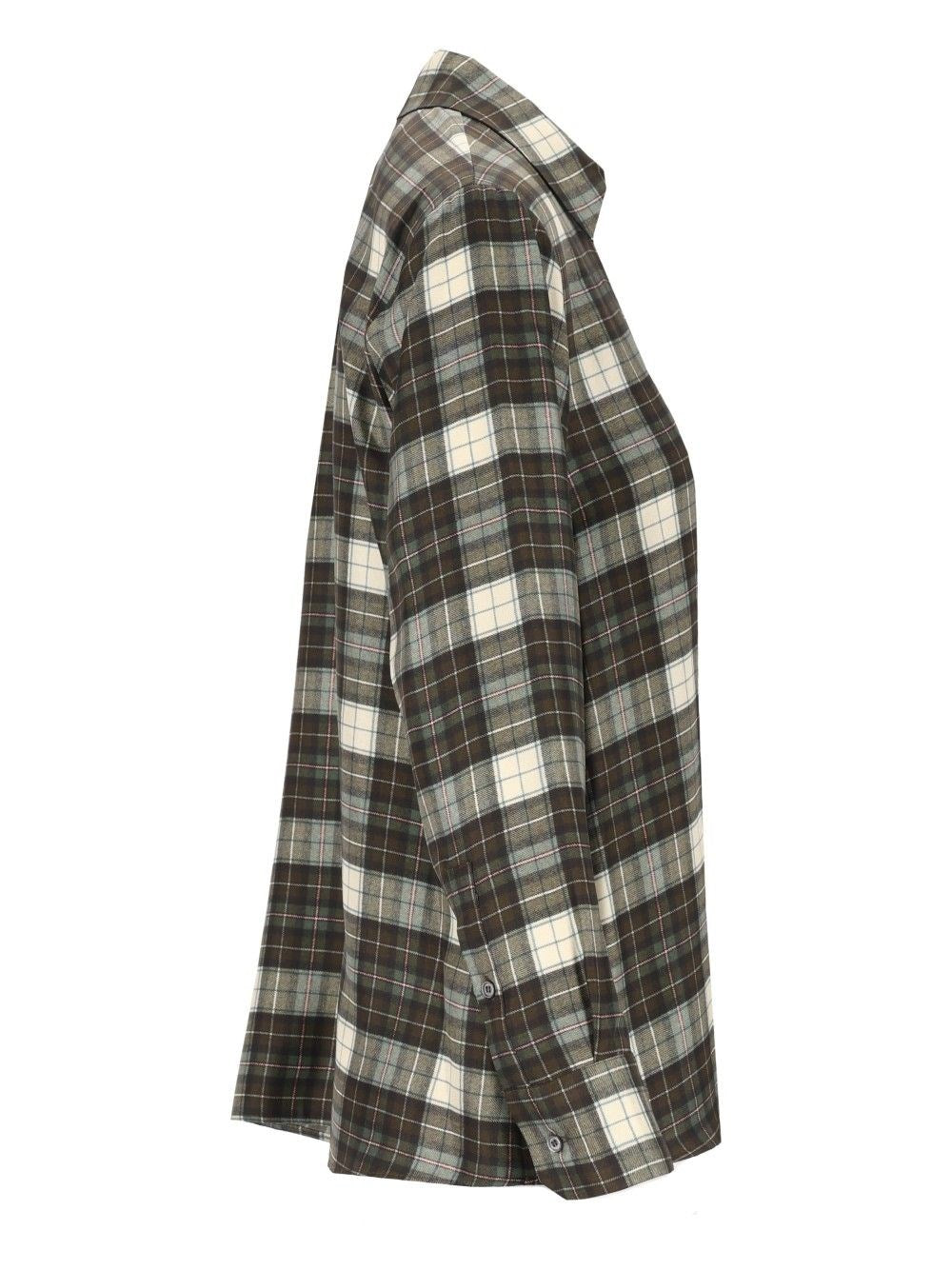 Weekend Max Mara Women Check Silk Twill Shirt