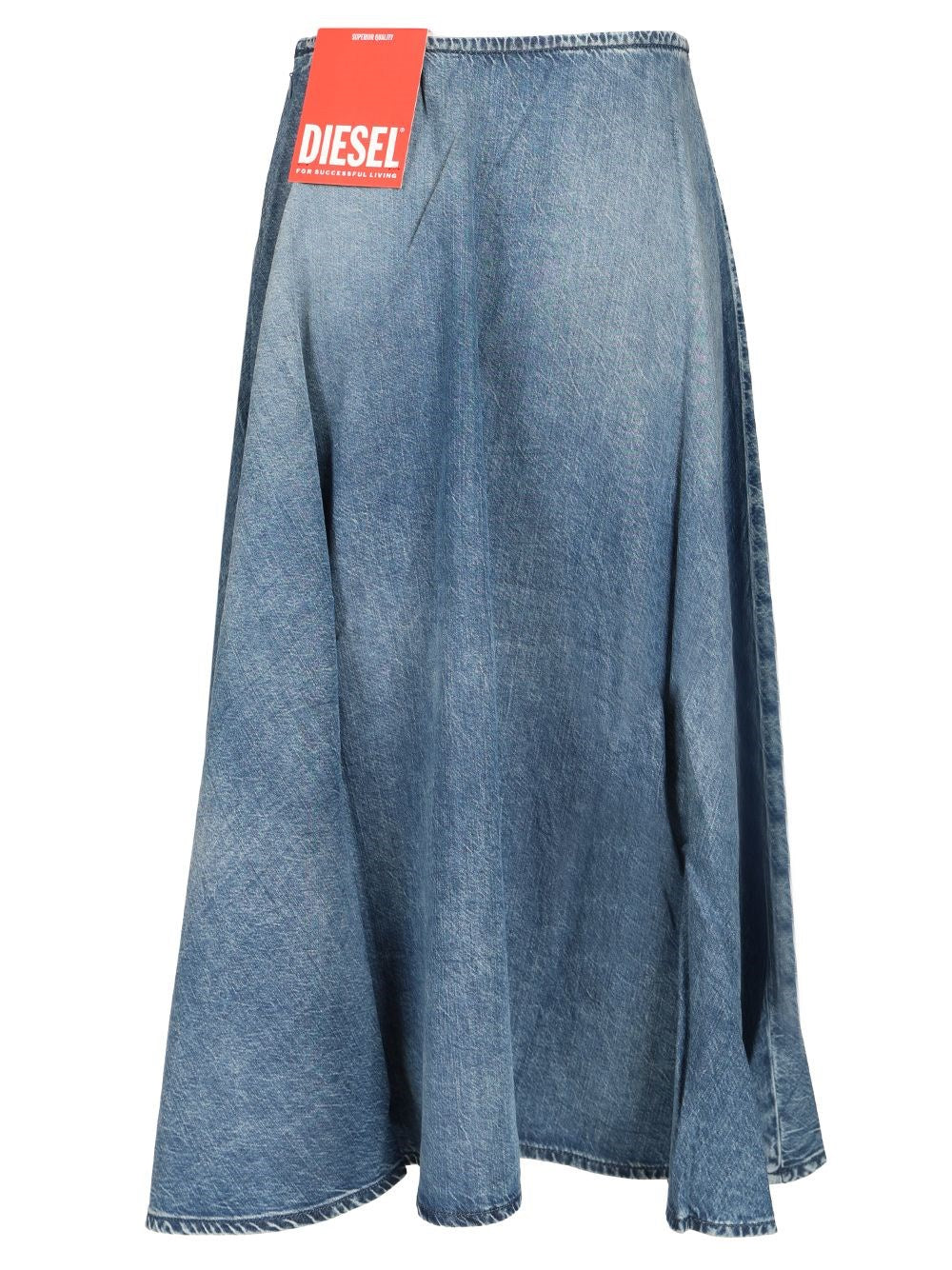 Diesel Diesel Women Wide Skirt In Flowing Denim