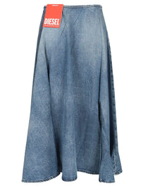 Diesel Diesel Women Wide Skirt In Flowing Denim