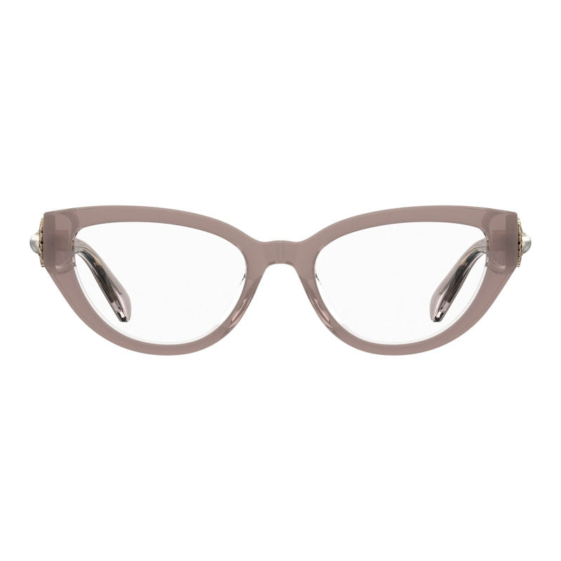 Moschino Eyeglasses Cat Eye Full Rim, Burgundy Frame and Clear Demo Lenses Lens MOS6310LHF00