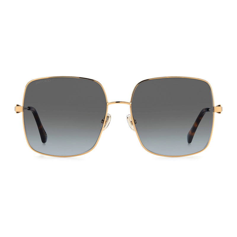 Jimmy Choo Sunglasses Square Full Rim, Rose Gold Frame and Grey Gradient Blue Lens LILI/S0000GB