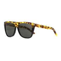 Saint Laurent Sunglasses Square Full Rim, Havana/Black Frame and Grey Lens SL1010