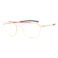 IC! Berlin IC! Berlin Eyeglasses Rectangle Full Rim, Rogochi Bridge Rose Gold Warm Grey Frame and Clear Demo Lenses Lens LOTSOM1627B214