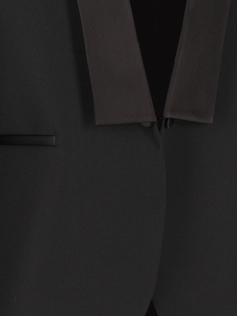 Fendi Women Blazer In Black Grain De Poudre