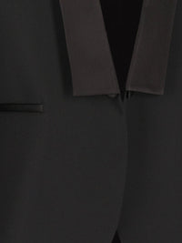 Fendi Women Blazer In Black Grain De Poudre