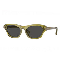 Burberry Sunglasses Geometric Full Rim, Green Frame and Dark Grey Lens BE4430U411887