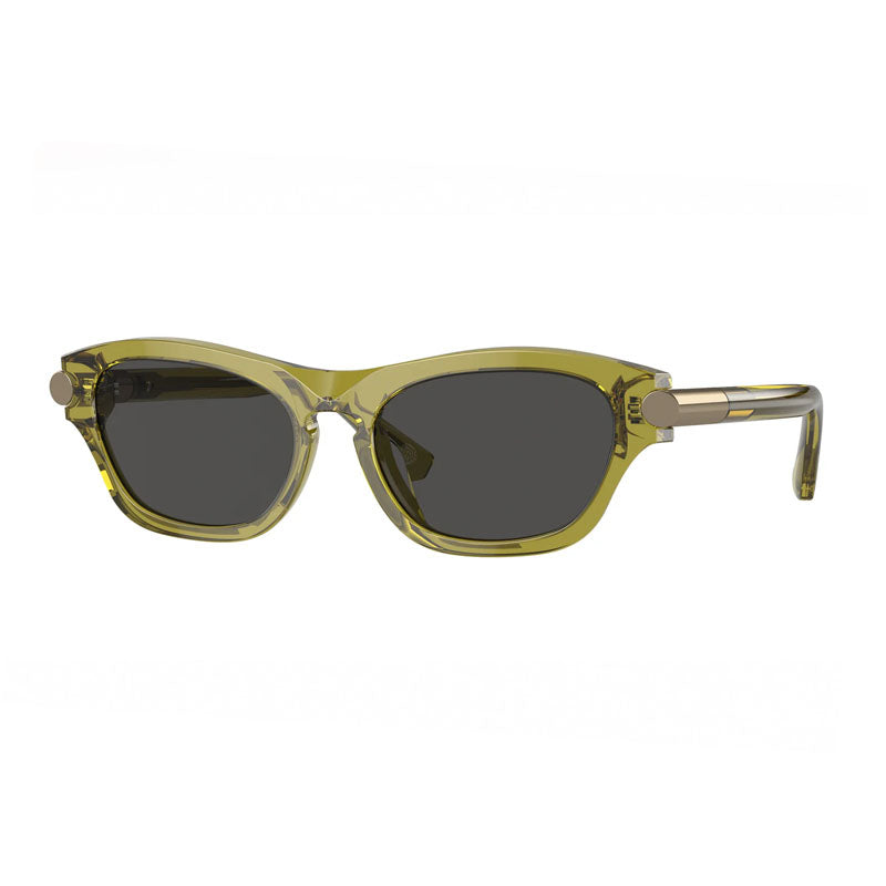 Burberry Sunglasses Geometric Full Rim, Green Frame and Dark Grey Lens BE4430U411887
