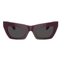 Burberry Sunglasses Cat Eye Full Rim, Bordeaux Frame and Dark Grigio Lens BE4405397987