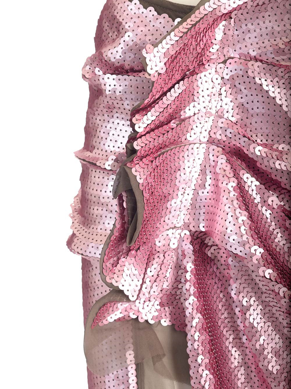 Rick Owens Women Long Skirt In Silk Chiffon With Sequins