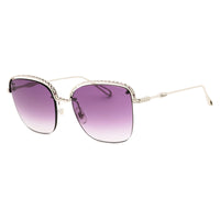 Chopard Sunglasses Butterfly Semi Rim, Shiny Palladium Frame and Violet Gradient Lens SCHD45S0579