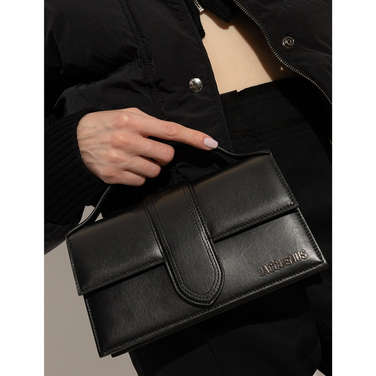 JACQUEMUS Jacquemus Le Grand Bambino Bag - Silver Logo Women